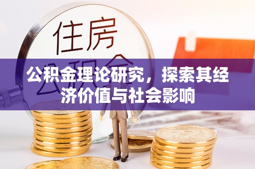 卫东公积金理论研究，探索其经济价值与社会影响